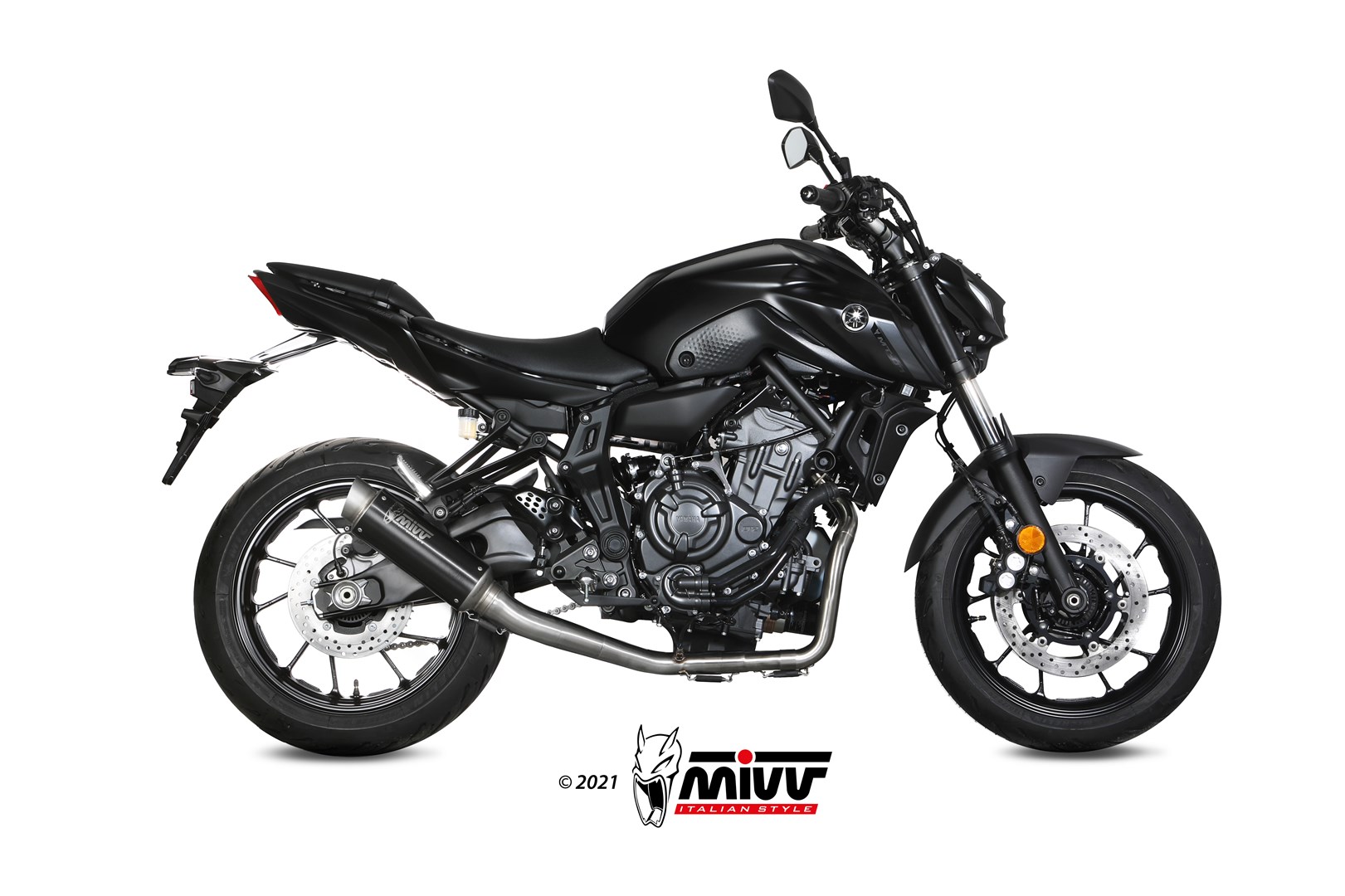 Mivv Full system 2x1 GP Pro Black Yamaha MT-07 / FZ-07 2021-24