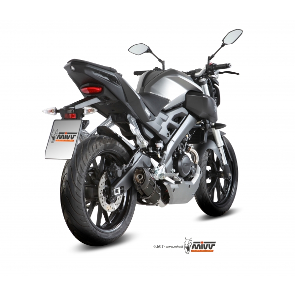 Mivv Full system 1x1 Suono black con tapa carbono Yamaha MT-125 2015-19 / YZF R125 2014-18