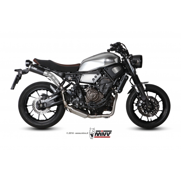 Mivv Full system 2x1 Ghibli black Yamaha XSR 700 2016-22