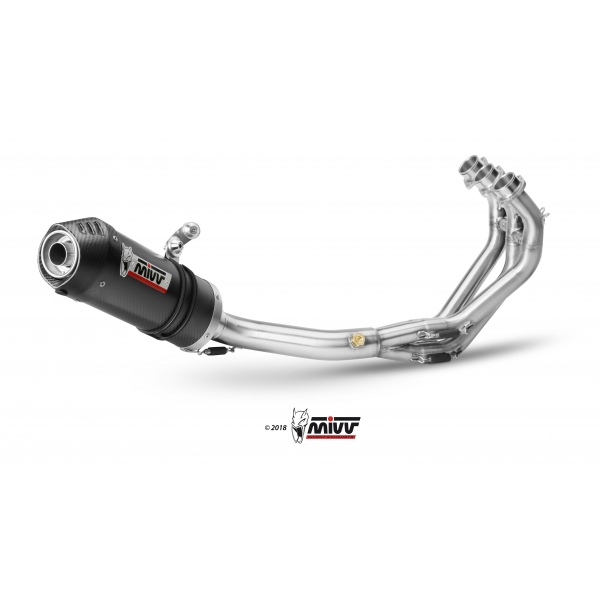 Mivv Full system 3x1 Oval carbono con tapa carbono Yamaha XSR 900 2016-22