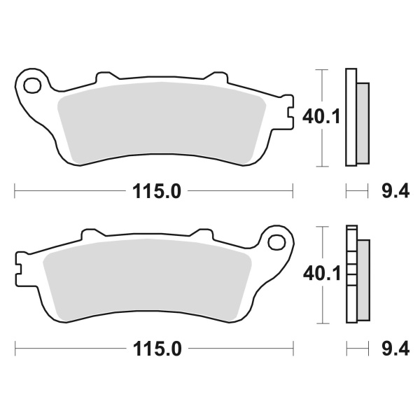 Braking Juego de pastillas de freno semimetálicas SM1 para Honda