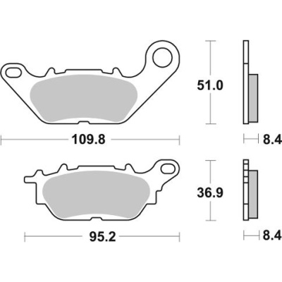 Braking Juego de pastillas de freno semimetálicas SM1 para Yamaha