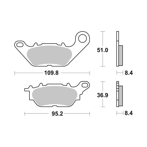 Braking Juego de pastillas de freno semimetálicas SM1 para Yamaha