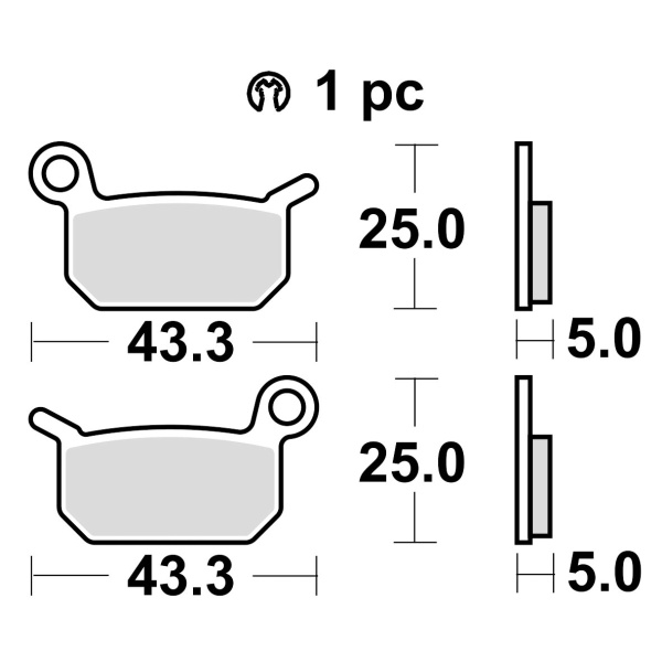 Braking Juego de pastillas de freno sinterizadas CM44 para Husqvarna/KTM