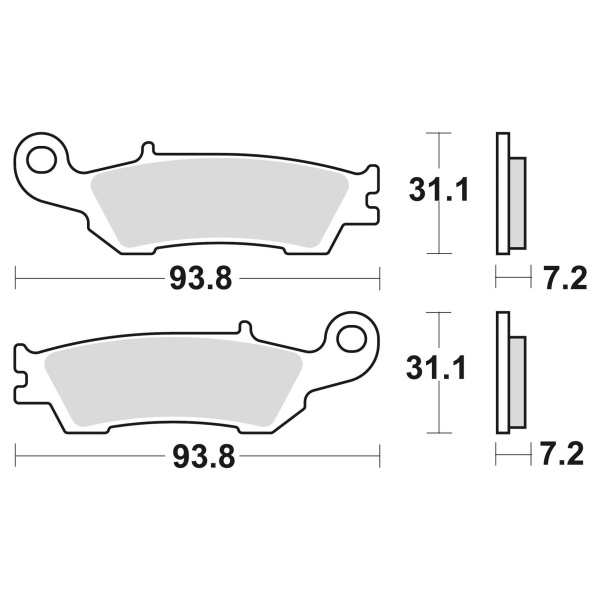 Braking Juego de pastillas de freno sinterizadas CM44 para Yamaha