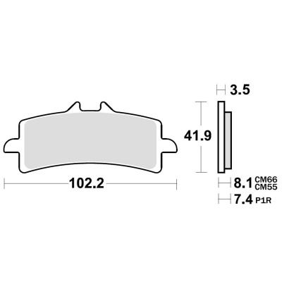 Braking Juego de pastillas de freno sinterizadas CM55