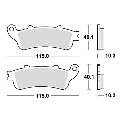 Braking Juego de pastillas de freno sinterizadas CM56 para Honda