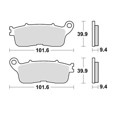 Braking Juego de pastillas de freno sinterizadas CM56 para Honda