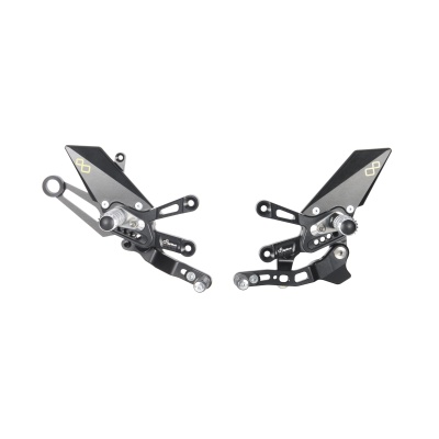 Lightech Estribera Regulable con Estribo Abatible y Cambio Invertido para Aprilia
