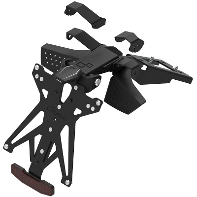 Lightech Kit Portamatrículas con Luz Matrícula + Catadrióptico Homologado para Ducati