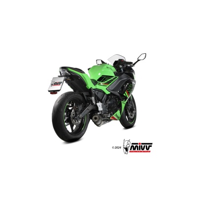 Mivv Full system 2x1 Oval Titanio con tapa carbono Kawasaki Ninja 650 / Z650 2024 (2 sondas lambda)