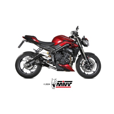 Mivv Full system 3x1 X-M5 Black Triumph Street Triple 765 R / RS 2023-24