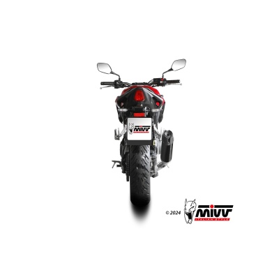 Mivv Slip-On AK-1 Black con tapa de carbono Honda CBR 500 R 2024