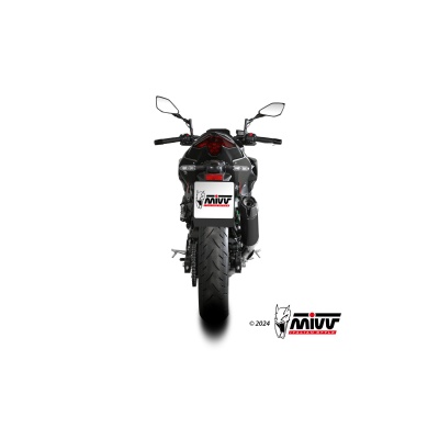 Mivv Slip-On AK-1 Black con tapa de carbono Kawasaki Z500 / SE 2024-25
