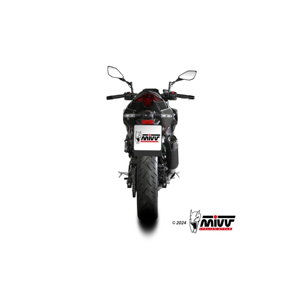 Mivv Slip-On AK-1 Black con tapa de carbono Kawasaki Z500 / SE 2024-25