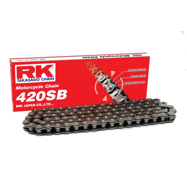 RK Cadena 420SB con 140 Eslabones Enganche Clip Rápido