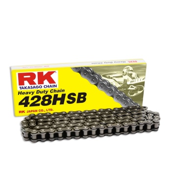 RK Cadena 428HSB con 130 Eslabones Enganche Clip Rápido