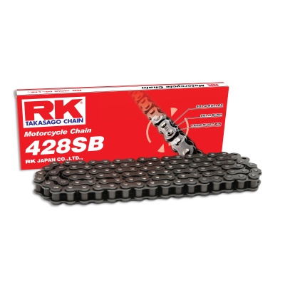 RK Cadena 428SB con 132 Eslabones Enganche Clip Rápido