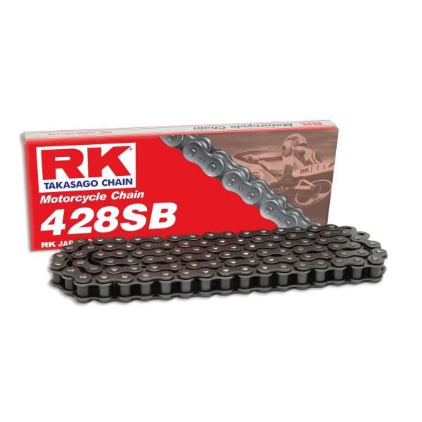 RK Cadena 428SB con 136 Eslabones Enganche Clip Rápido