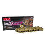 RK Cadena 520EXW con 120 Eslabones con Enganche con Clip Rápido en Color Oro
