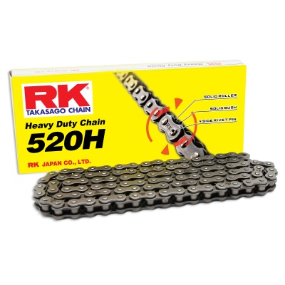RK Cadena 520H con 118 Eslabones con Enganche para Remachar