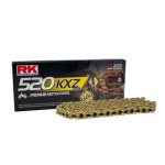 RK Cadena 520KXZ con 120 Eslabones Enganche Clip Rápido en Color Oro