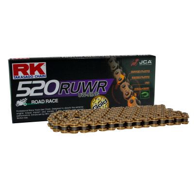 RK Cadena 520RUWR con 124 Eslabones en Color Oro
