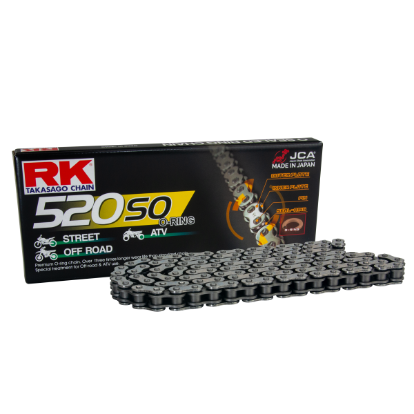 RK Cadena 520SO con 116 Eslabones con Enganche para Remachar