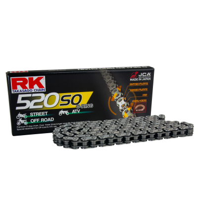RK Cadena 520SO con 116 Eslabones con Enganche para Remachar