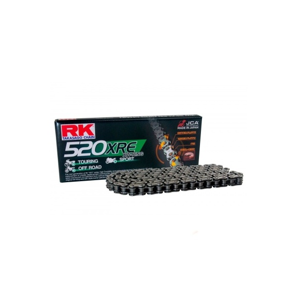 RK Cadena 520XRE con 98 Eslabones con Enganche para Remachar