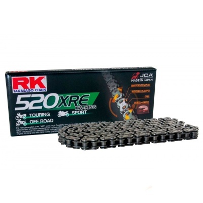 RK Cadena 520XRE con 98 Eslabones con Enganche para Remachar