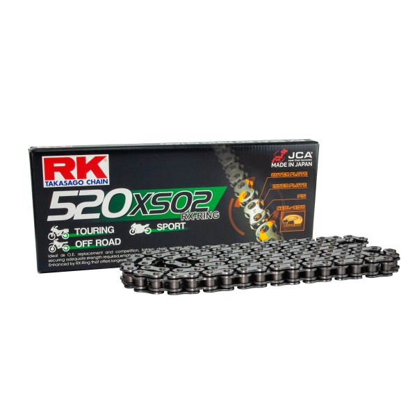 RK Cadena 520XSO2 con 102 Eslabones Enganche para Remachar