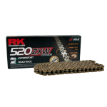 RK Cadena 520ZXW con 108 Eslabones Enganche para Remachar en Color Oro