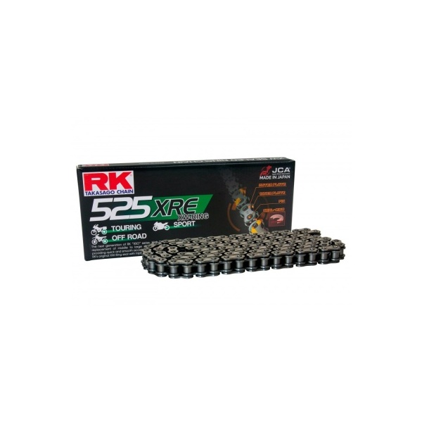 RK Cadena 525XRE con 124 Eslabones con Enganche para Remachar