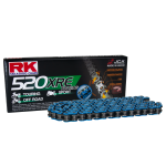 RK Cadena 525XRE con 124 Eslabones con Enganche para Remachar en Color Azul