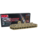 RK Cadena 525ZXW con 116 Eslabones con Enganche para Remachar en Color Oro