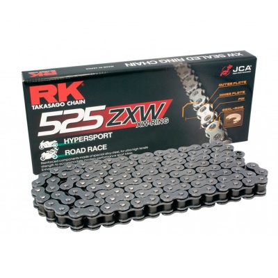 RK Cadena 525ZXW con 122 Eslabones con Enganche para Remachar