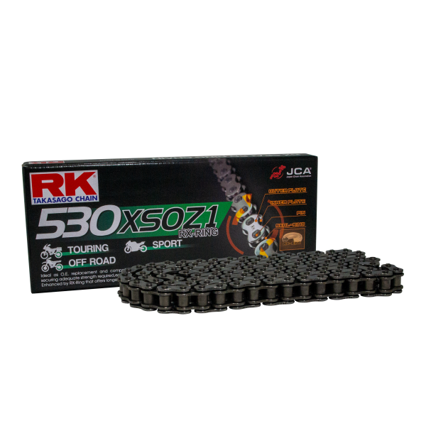 RK Cadena 530XSOZ1 con 122 Eslabones Enganche para Remachar