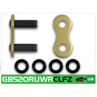 RK Eslabón 520RUWR Enganche para Remachar en Color Oro