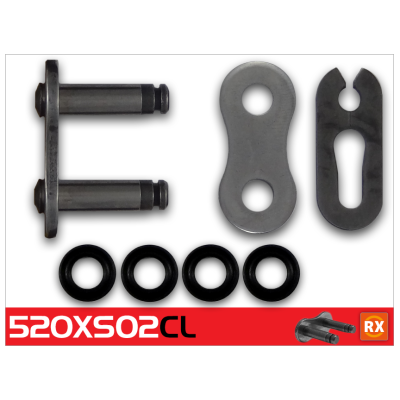 RK Eslabón 520XSO2/Enganche Clip Rápido en Color Oro